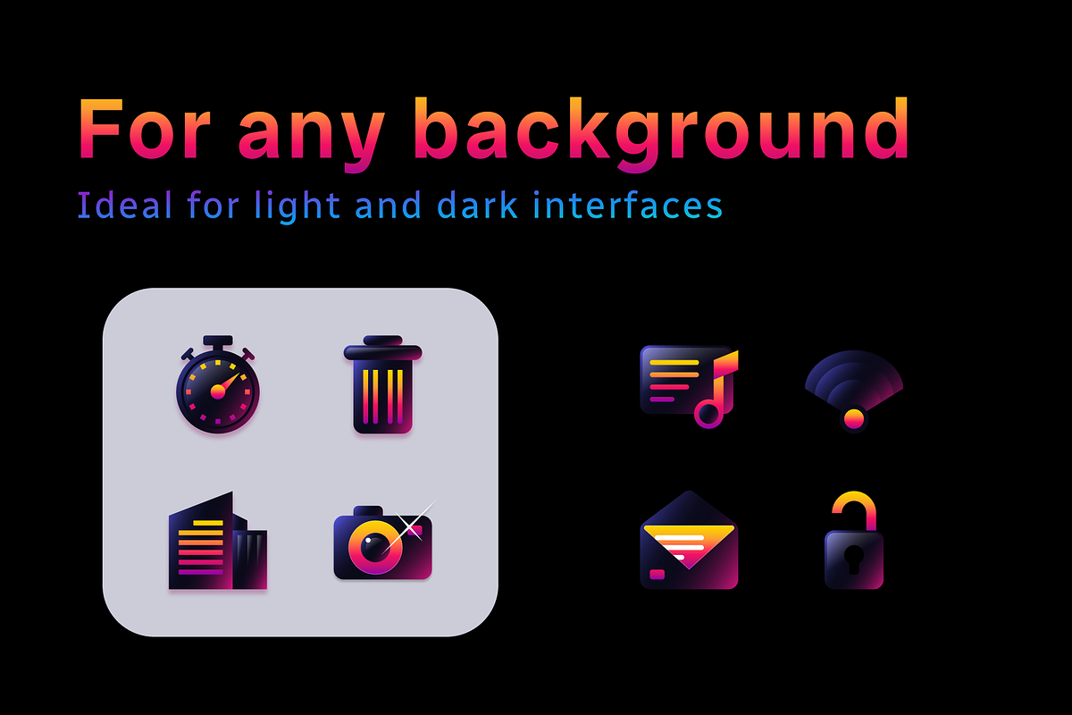 Synthwave UI Icons, an Outline Icon by Amazing Custom Icons (Photo 6 of 6)