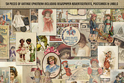 Vintage Ephemera - Children, an Object Graphic by Lucky Girl Creative (Thumbnail 2 of 4)