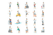 Cartoon Granny – Set of 50 Poses, a Person Illustration by 3DMask (Thumbnail 4 of 6)