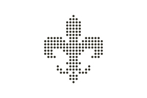 Fleur De Lis Tech Dots Logo, a Branding & Logo Template by Buqancreative