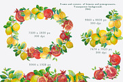 Lemons, Pomegranates elements, frame, an Object Graphic by Alena Lazareva (Thumbnail 2 of 10)