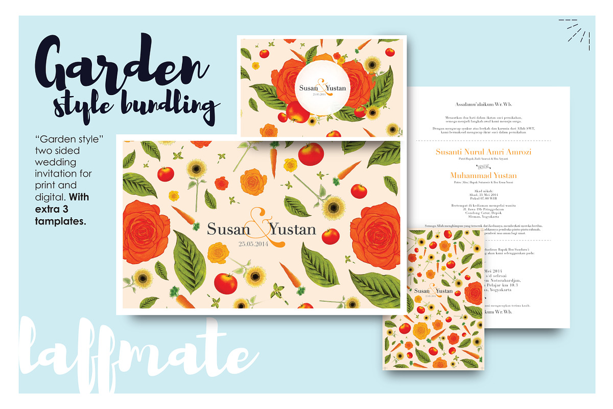 Garden party wedding invitation, an Invitation Template by Laffmate (Photo 1 of 4)