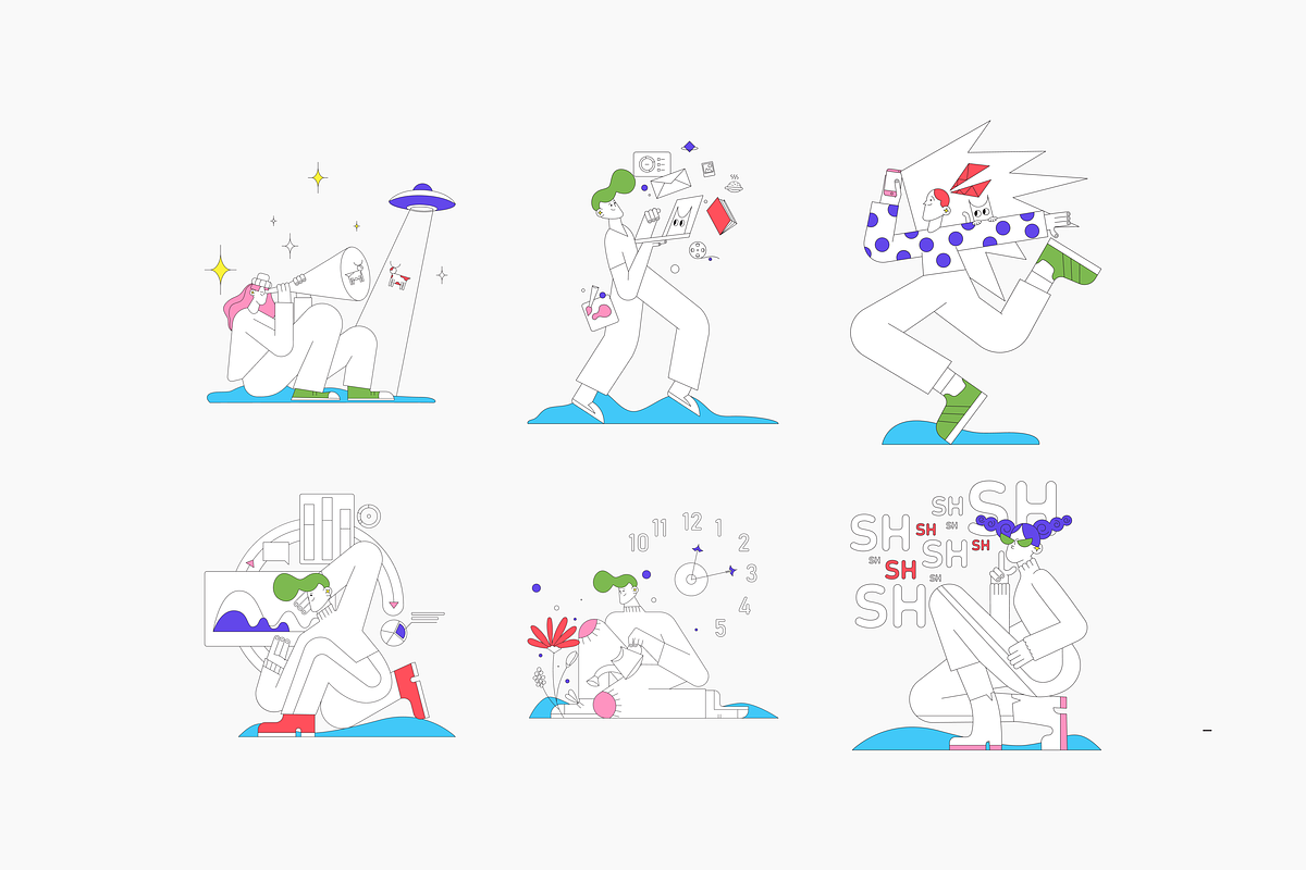 Pew-Pew! Illustration Kit, a Templates & Theme by ls-illustrations (Photo 5 of 6)