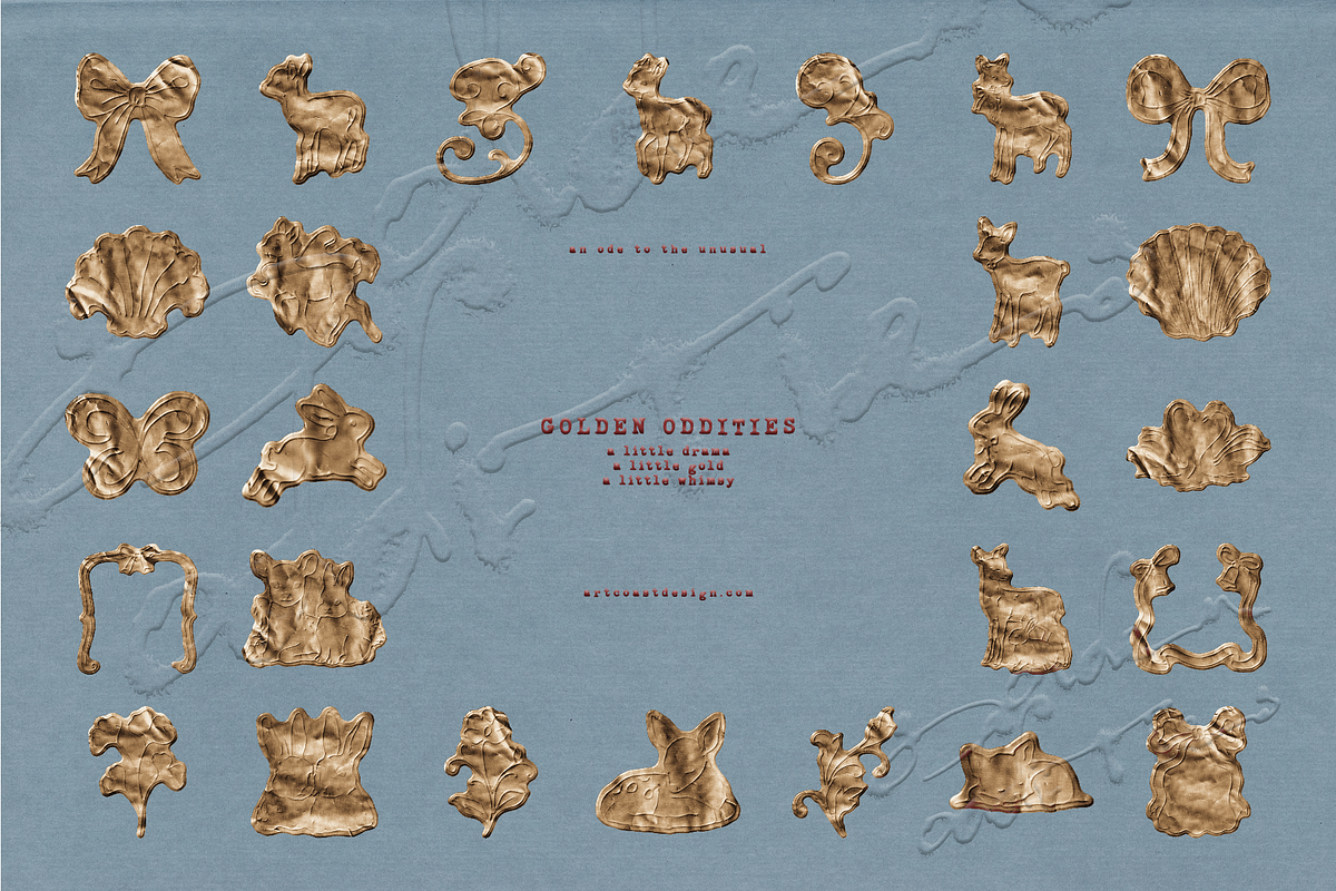 Golden Oddities — Gold Foil Clipart, an Object Graphic by nadispasibenko (Photo 8 of 9)