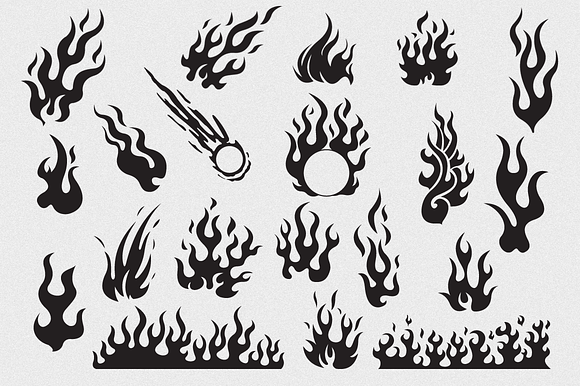 Flames Vector Pack preview 3