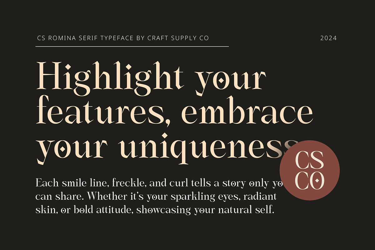 CS Romina – Elegant Font, a Serif Font by Craft Supply Co. (Photo 2 of 8)