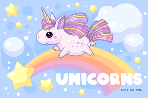 Cute Unicorns Set