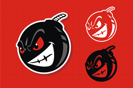 BOMB MASCOT LOGO VECTOR