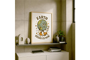 Earth Needs Us Now Wall Art Vintage, a Background Graphic by LaseredNinja (Thumbnail 6 of 7)