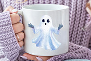 Funny Retro Halloween Ghost Clipart, an Illustration by Rose Art (Thumbnail 7 of 7)