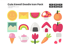 Cute Kawaii Doodle Icon Pack, a Duotone Icon by erifqizeicon