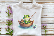 Frog Enjoying Summer Holiday ClipArt, an Illustration by Craft Nest (Thumbnail 4 of 6)