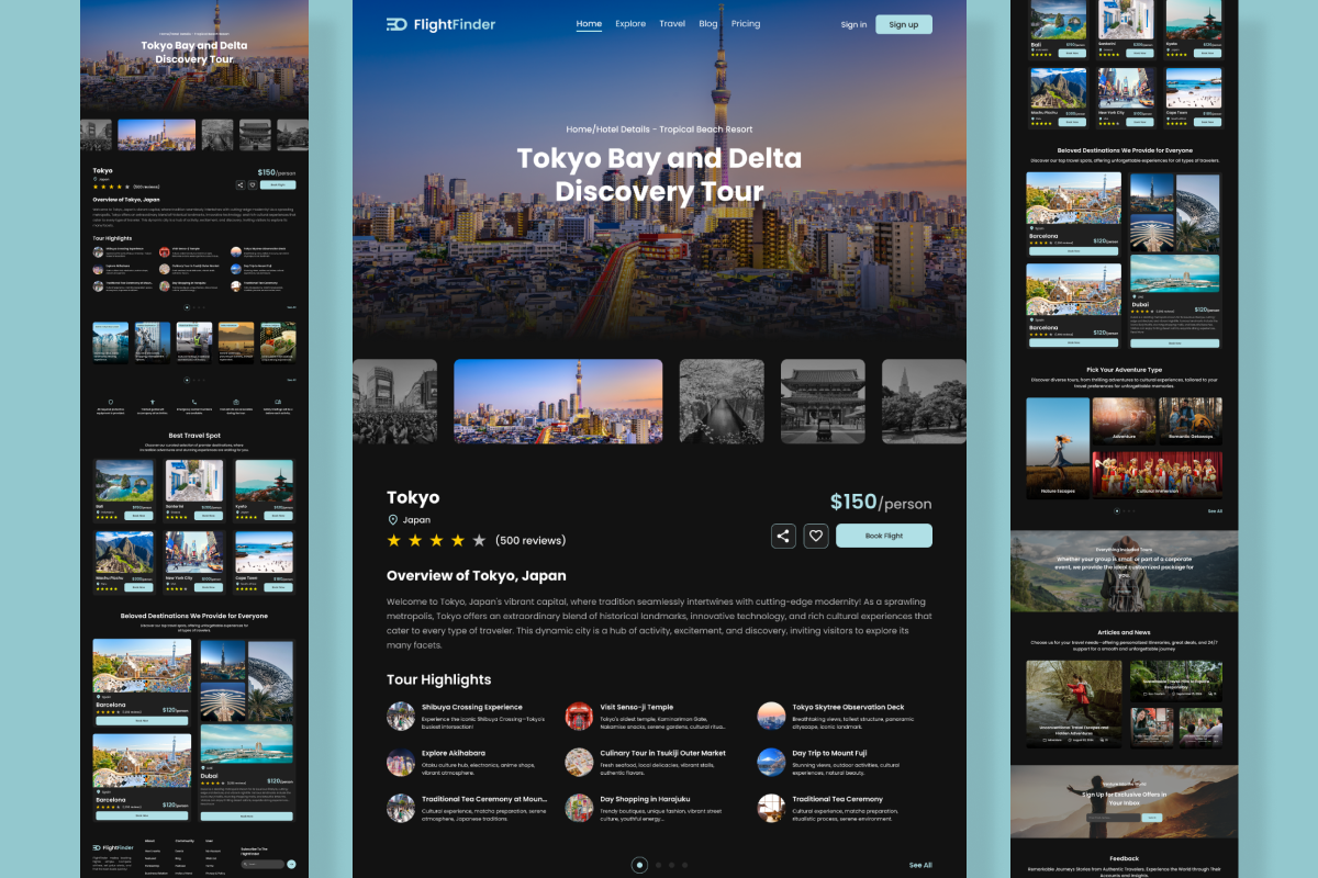 FlightFinder - Travel Landing Page, a Landing Page Template by productype1 (Photo 4 of 5)