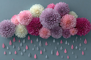 Floral Cloud with Raindrops, an Abstract Photo by Ales Munt