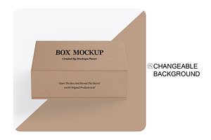 Kraft Paper Close Box Mockup