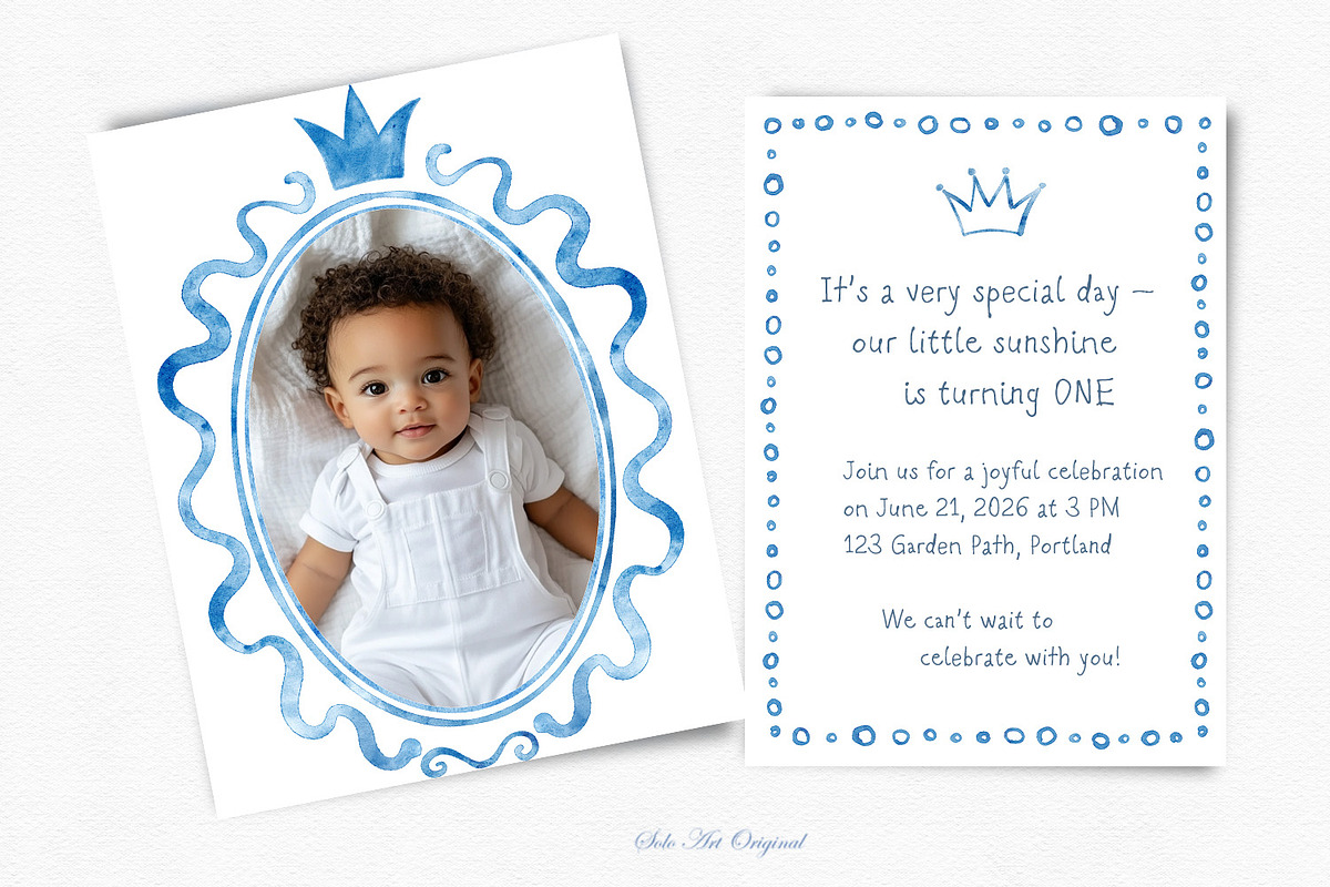 Frames Baby Shower Blue Clipart, an Object Graphic by Solo Art Original (Photo 7 of 10)