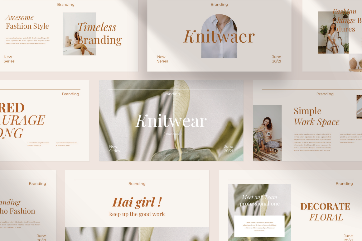 Knitwear - PowerPoint Template, a Presentation Template by Simple Queen