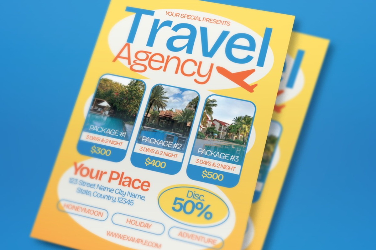 Travel Agency Flyer, a Flyer Template by graphicook (Photo 2 of 3)