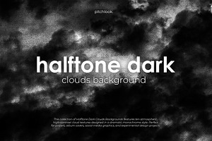 Halftone Dark Clouds Background, a Background Graphic by Pitchlook.Studio