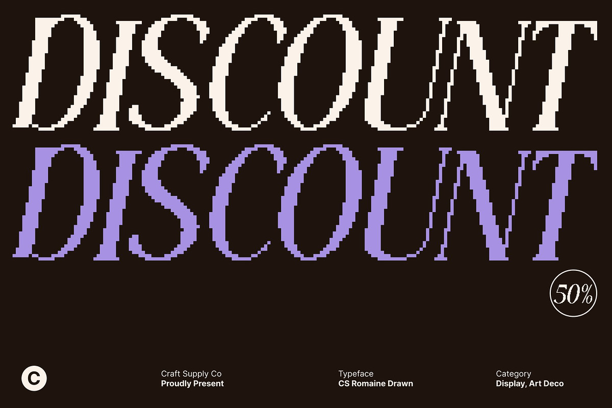 CS Alma Pixel, a Serif Font by Craft Supply Co. (Photo 4 of 8)