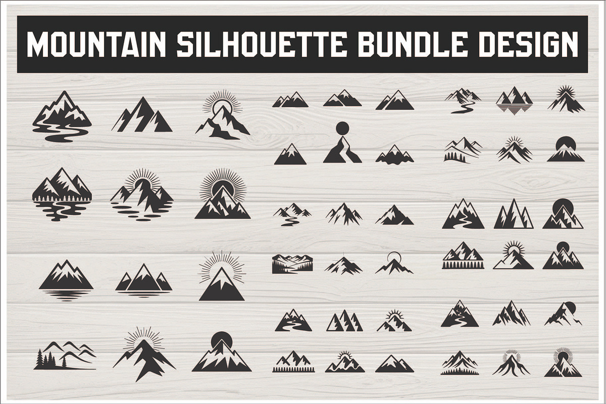 Mountain Silhouette Bundle –  Design, an Illustration by Amazin_art