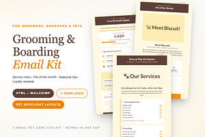 Pet Services Email Kit — 4 Emails