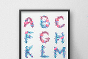 Floral watercolor alphabet., an Object Graphic by moto_cat (Thumbnail 1 of 3)