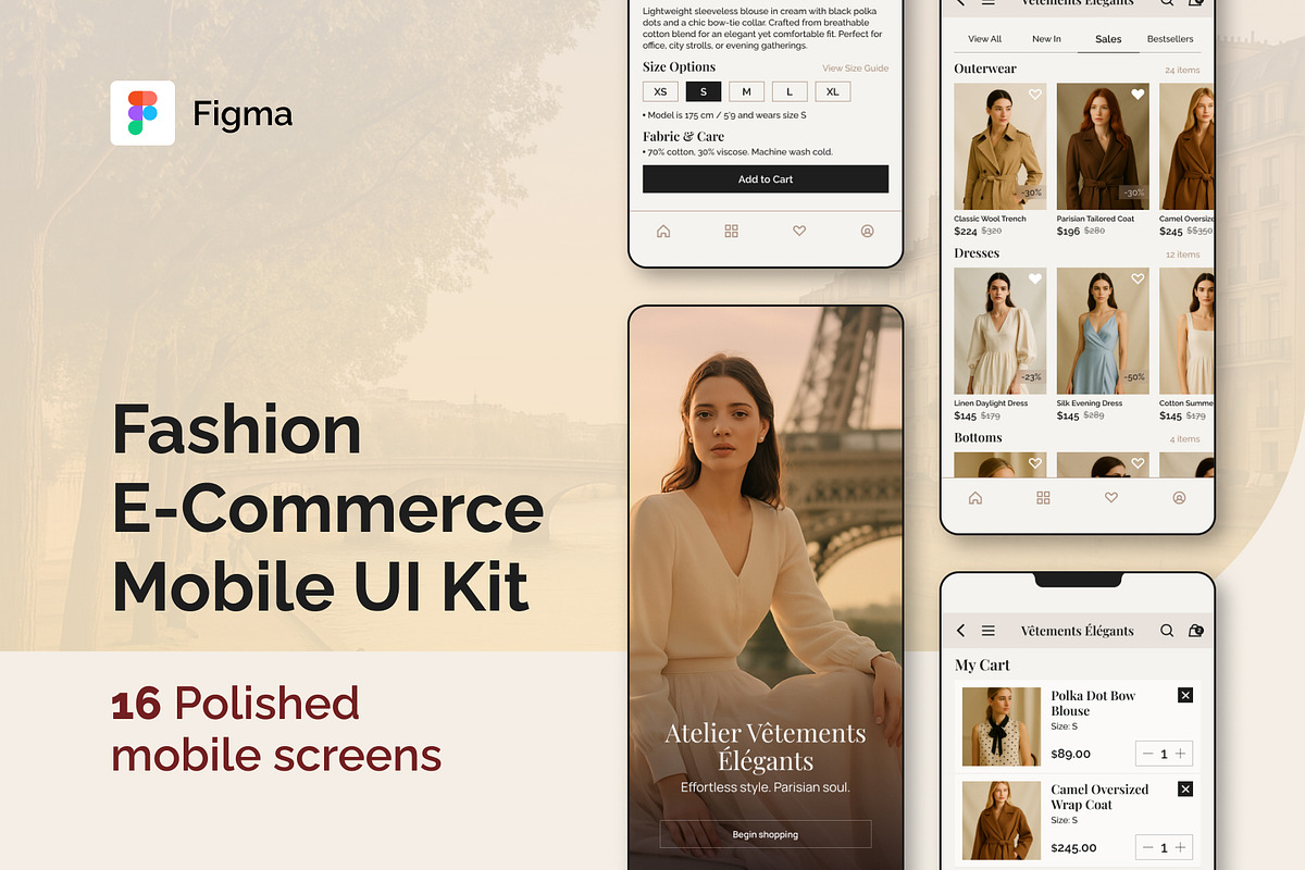 Fashion E-Commerce Mobile App Design, an App Template by SpaceNymph (Photo 1 of 4)