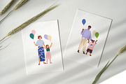 Children & parents with balloons set, a Person Illustration by Good Studio (Thumbnail 5 of 5)
