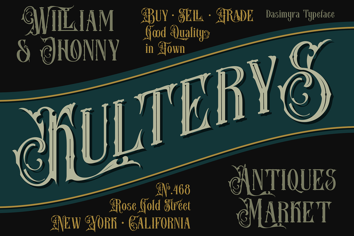 Dasimyra Antique Typeface, a Blackletter Font by TypeClassHeroes (Photo 3 of 10)