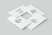 90 winter outline icons, a Graphic by Mallinka (Thumbnail 8 of 8)