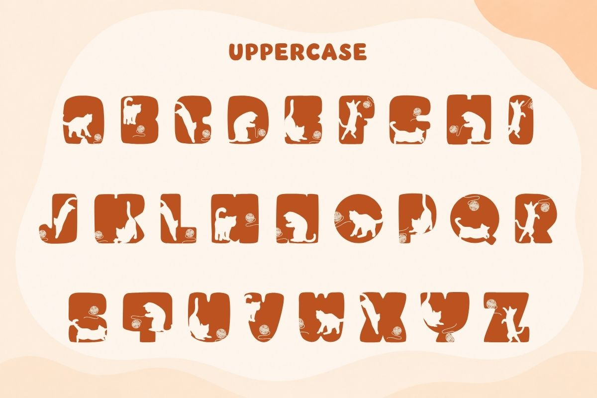 Funny Cats – Cute Decorative Font, a Symbol Font by AnningArts (Photo 4 of 6)