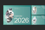 Minimal Green Calendar, a Stationery Template by Neermana (Thumbnail 2 of 4)