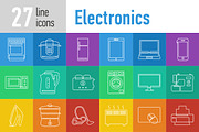 Electronics Line Icons, an Outline Icon by LunaSolvo (Thumbnail 1 of 3)