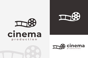 film roll logo design vintage cinema, a Branding & Logo Template by Pyruos ID