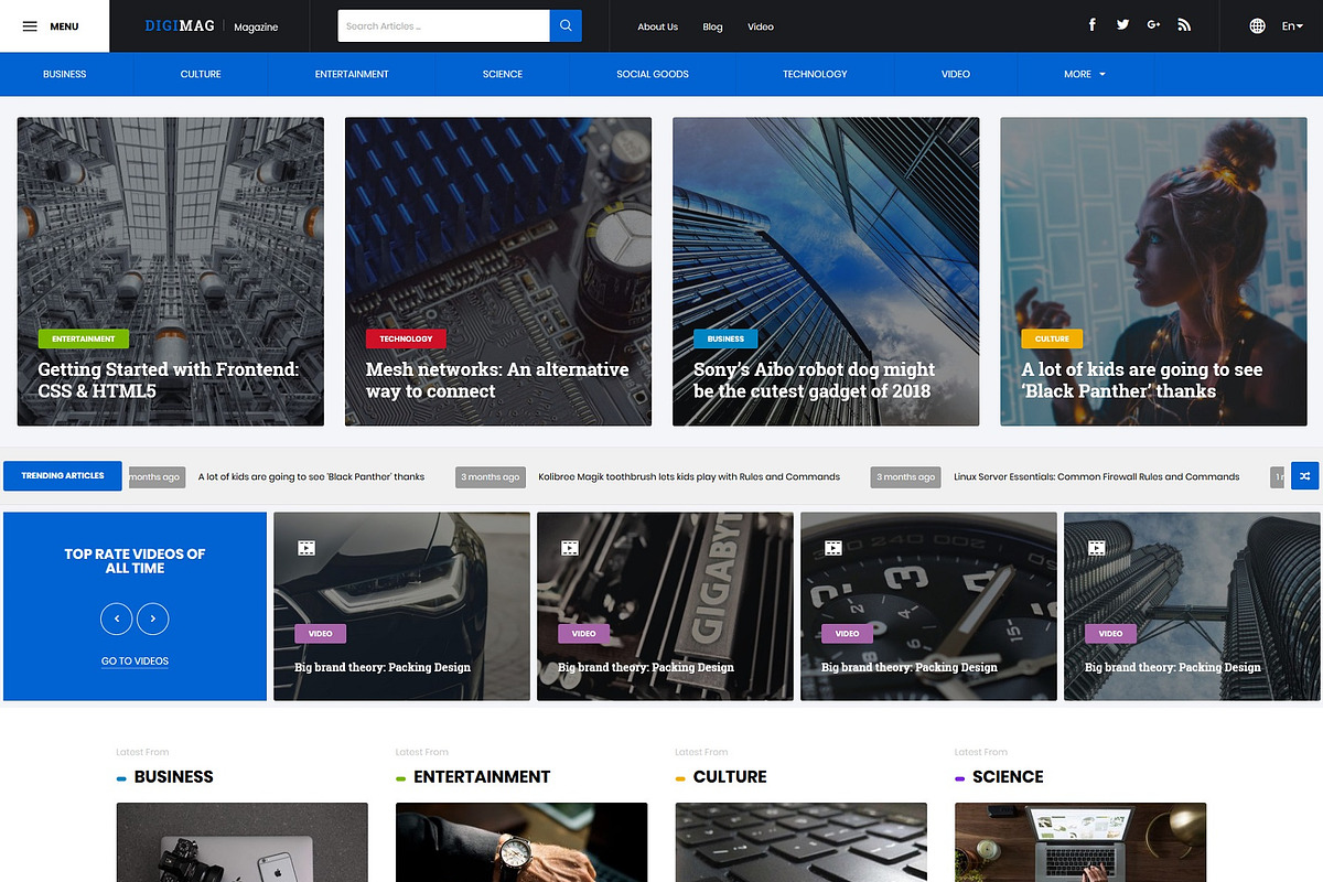 DigiMag - News & Magazine WordPress, a WordPress Template by GretaThemes