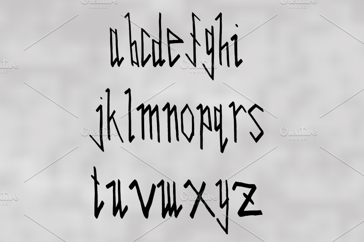 CARI Hand Written Blackletter Font preview 3