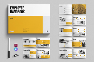 Employee Handbook Template Landscape, a Brochure Template by E-Type