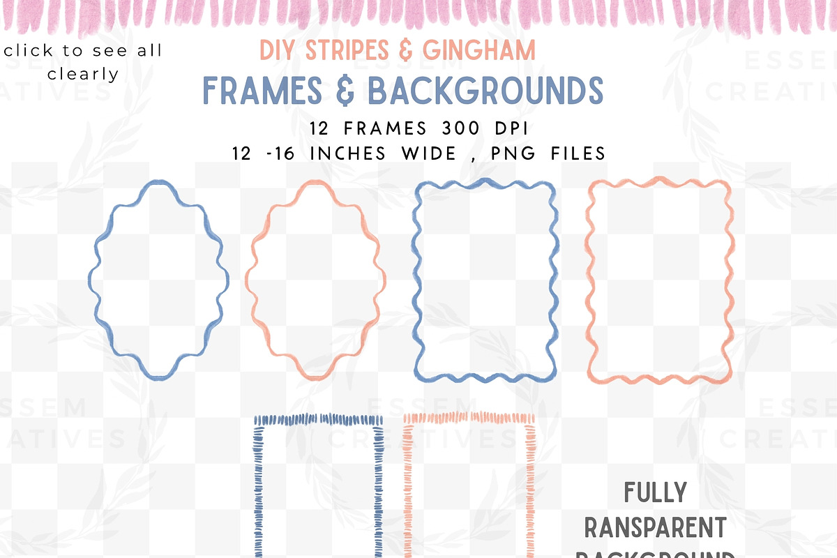 ULTIMATE Stripes & Wavy Frame Bundle, a Background Graphic by Essem Creatives (Photo 3 of 9)