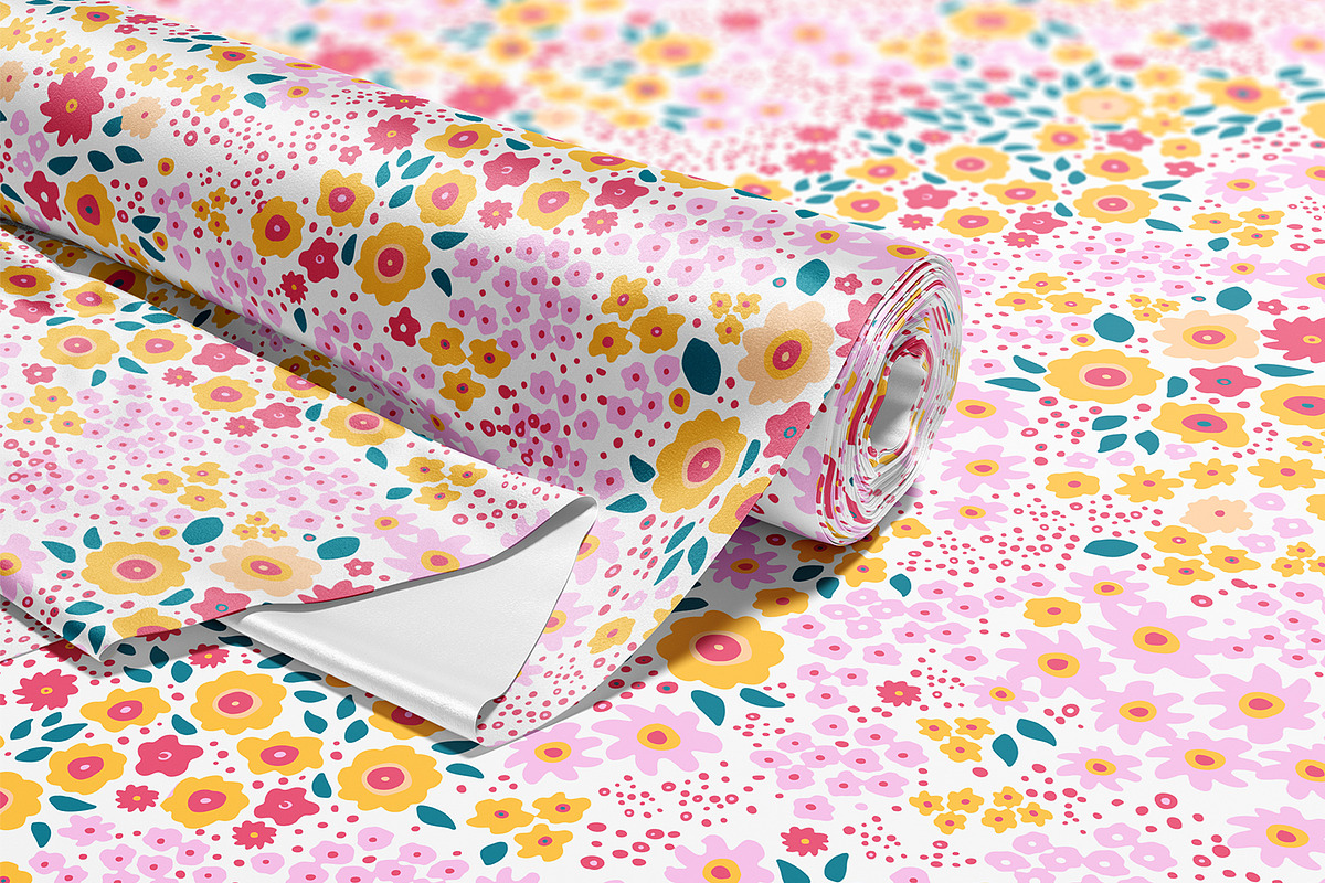 Spring Ditsy Vector Seamless Pattern, a Pattern Graphic by MalyskaStudio (Photo 2 of 15)