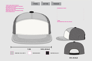 Hat Template - 7 Panel Hat