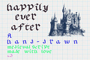 Happily Ever After Medieval Font, a Handwritten Font by Eryn Rose Design (Thumbnail 1 of 18)