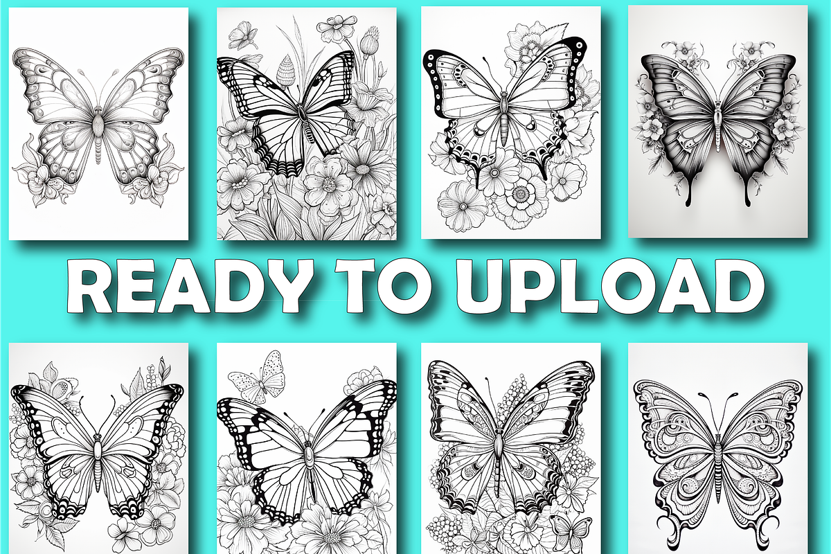 Butterfly Zentangle Coloring Book-V1, an Animal Illustration by Design Zone (Photo 6 of 7)