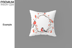 Square Throw Pillow Mockup