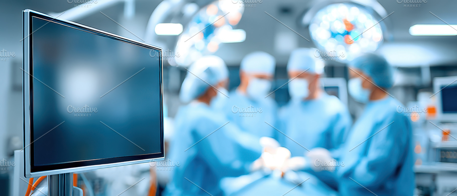 Modern surgical room with medical professionals, a Health & Medical Photo by AlyaAnd