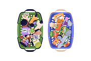 Supermarket baskets full of products, a Food Illustration by Good Studio (Thumbnail 4 of 4)