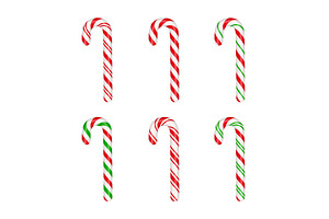 Christmas Striped Candy Santa Canes