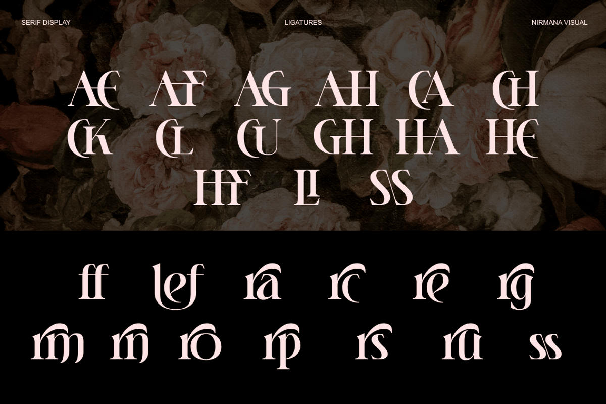 Heroma - Modern Ligatures Font, a Serif Font by Nirmana Visual (Photo 4 of 8)