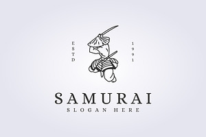 japanese warrior samurai logo symbol