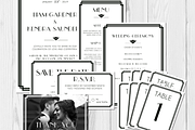 Art Deco Wedding Invitation Template, a Stationery Template by Velvet Letter Studio (Thumbnail 2 of 2)